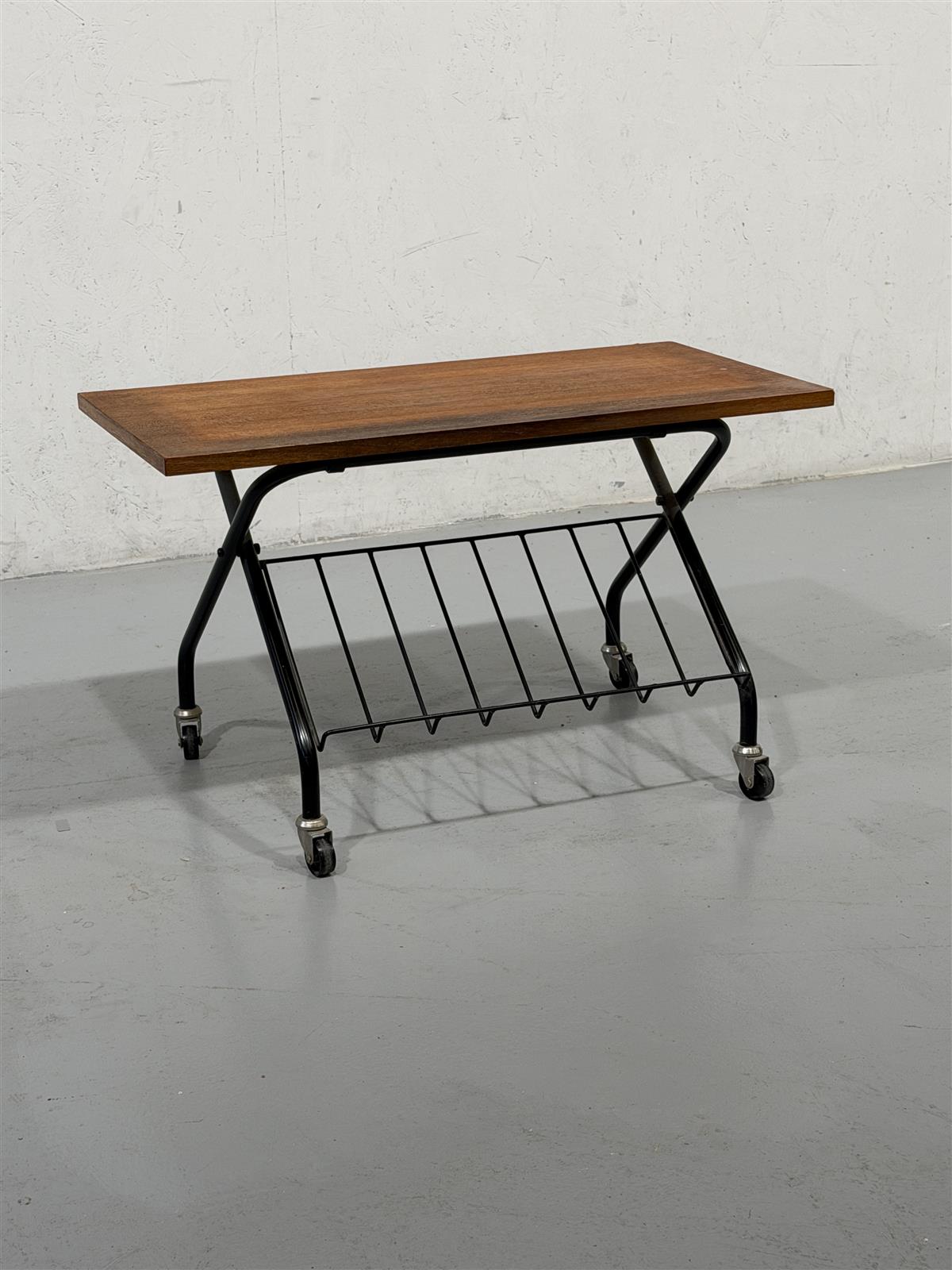 Vintage teak lehtiteline, taittuva