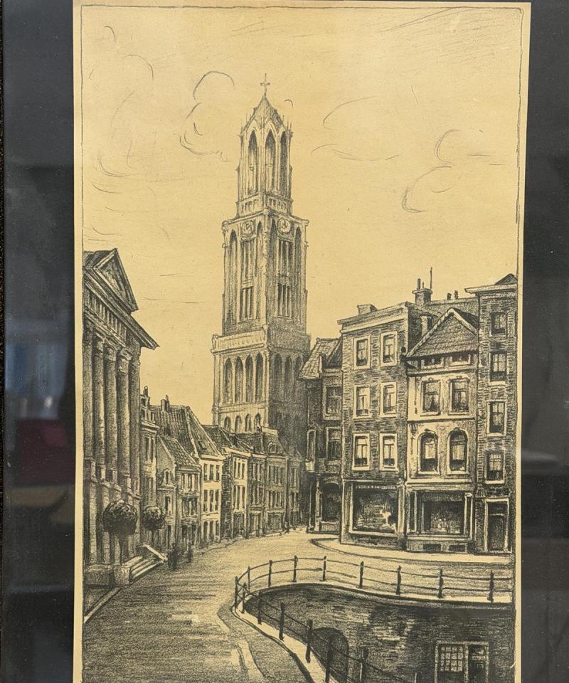 Taulu piirustus Domtoren Utrecht