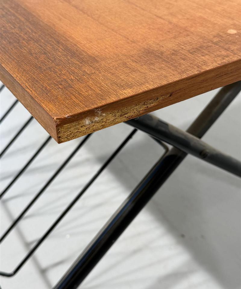 Vintage teak lehtiteline, taittuva