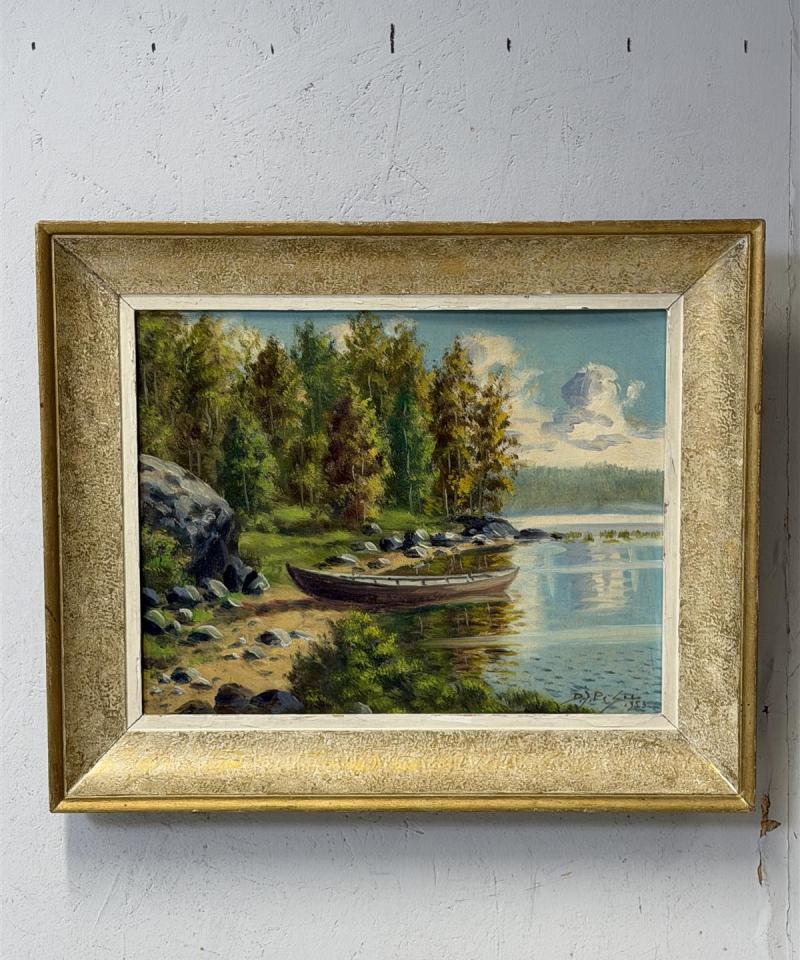 Taulu öljyväri maisema Daniel Johannes Pesu 1953