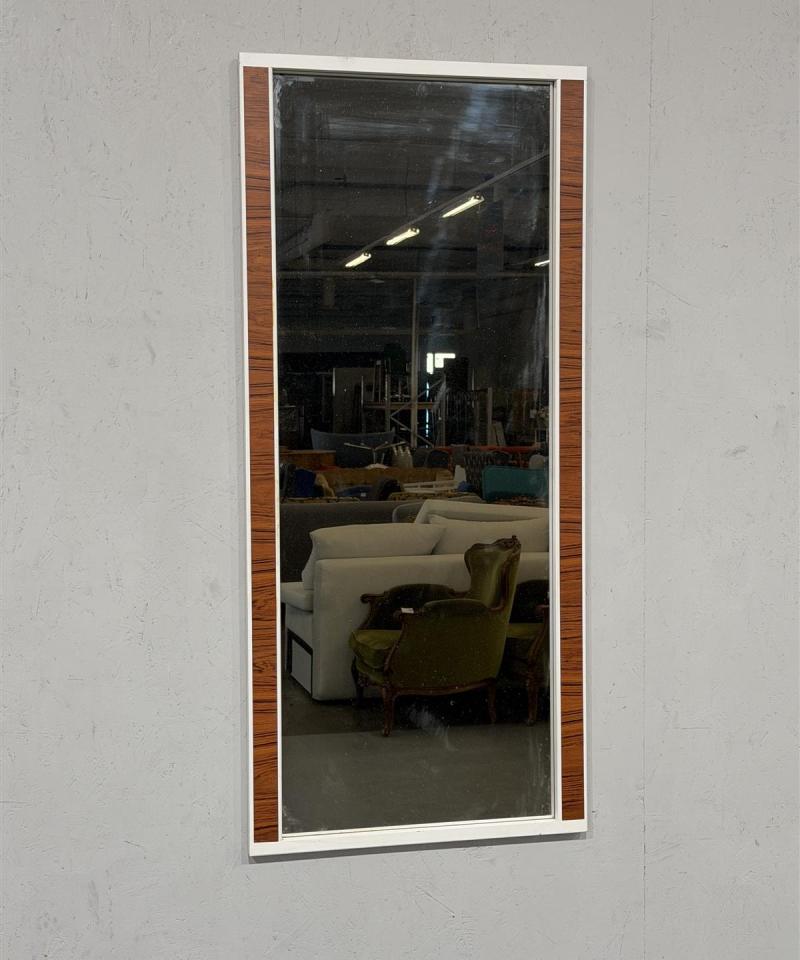 Retro seinäpeili 50x110 valko-tiikki