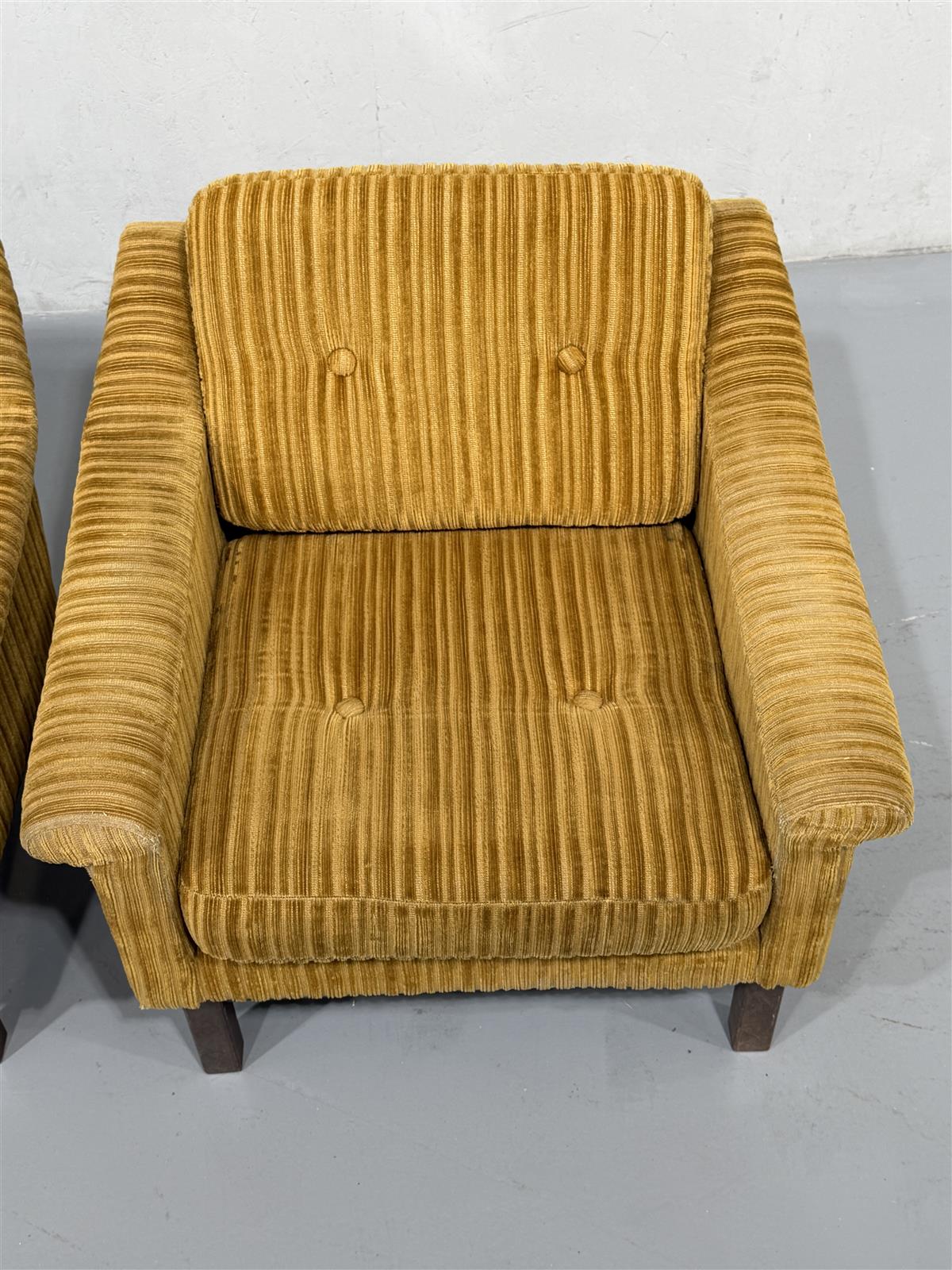 Vintage Asko nojatuolit (2kpl) keltainen