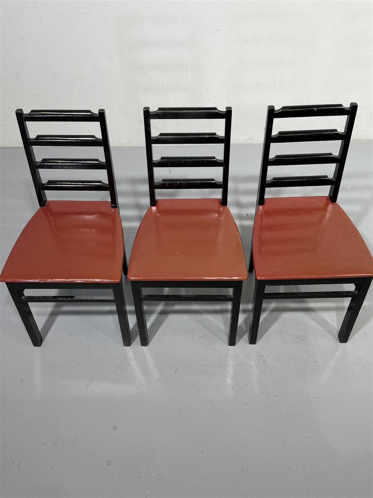 Vintage tuolit (3kpl) vinyyli-istuin