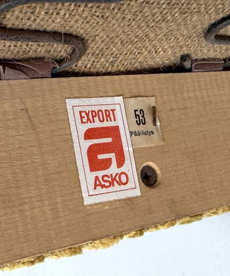 Vintage Asko nojatuolit (2kpl) keltainen