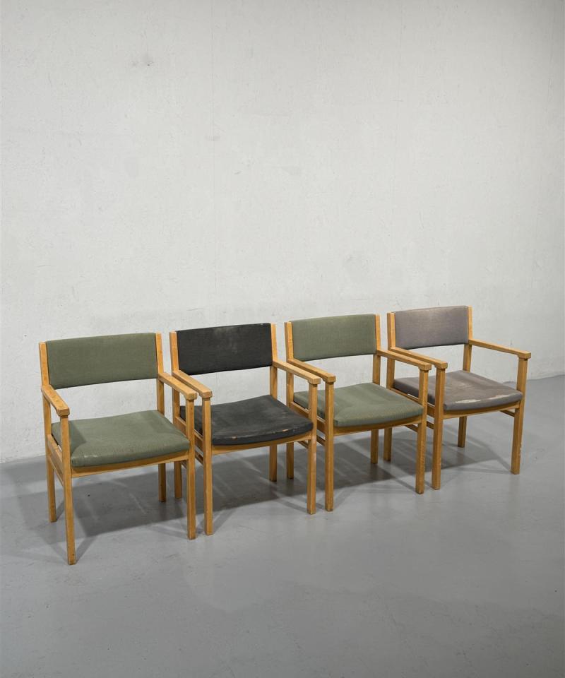Asko vintage tuolit (4kpl) käsinojilla