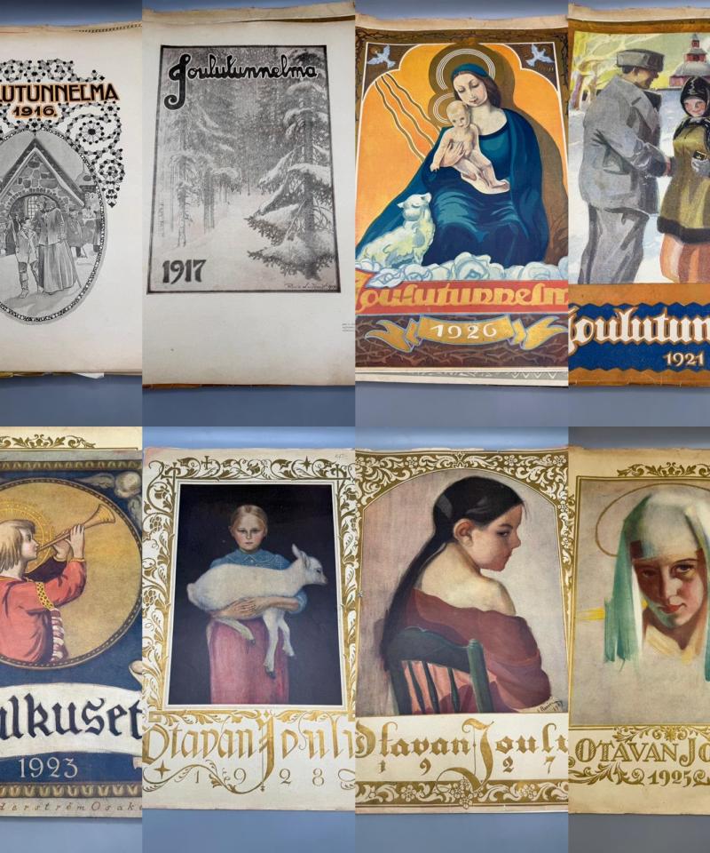Antiikkiset joululehdet (13 kpl)