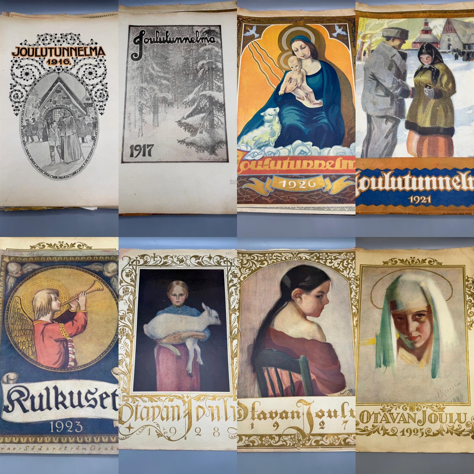 Antiikkiset joululehdet (13 kpl)