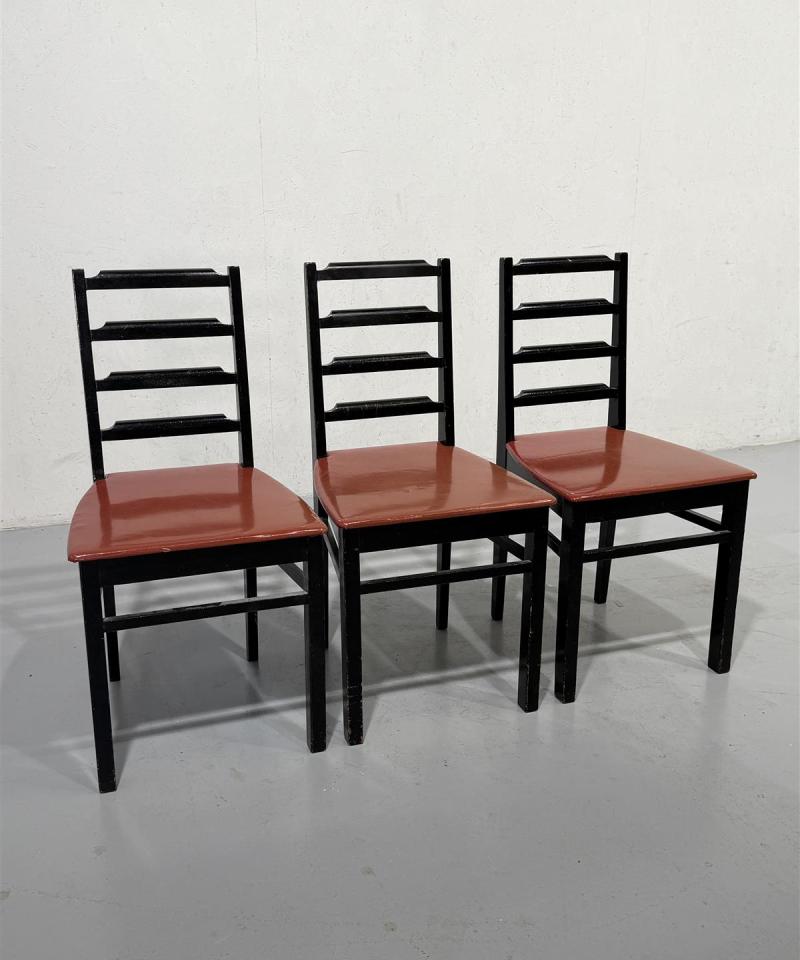 Vintage tuolit (3kpl) vinyyli-istuin
