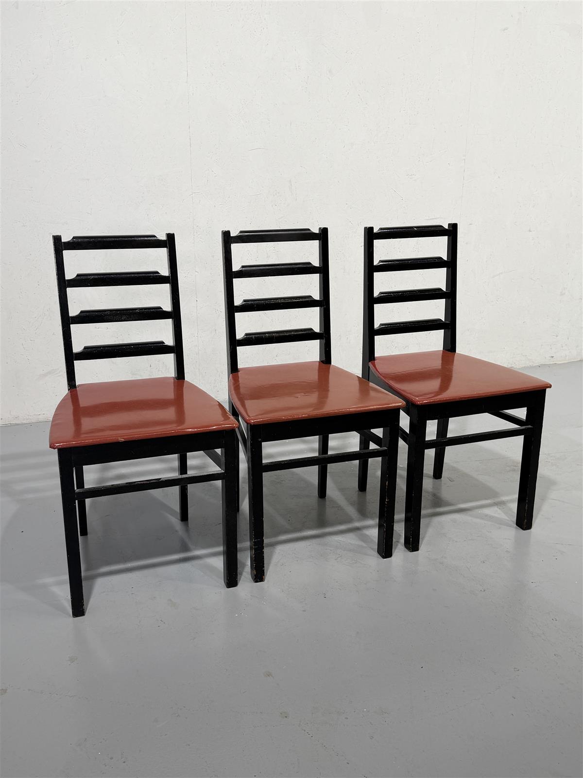 Vintage tuolit (3kpl) vinyyli-istuin