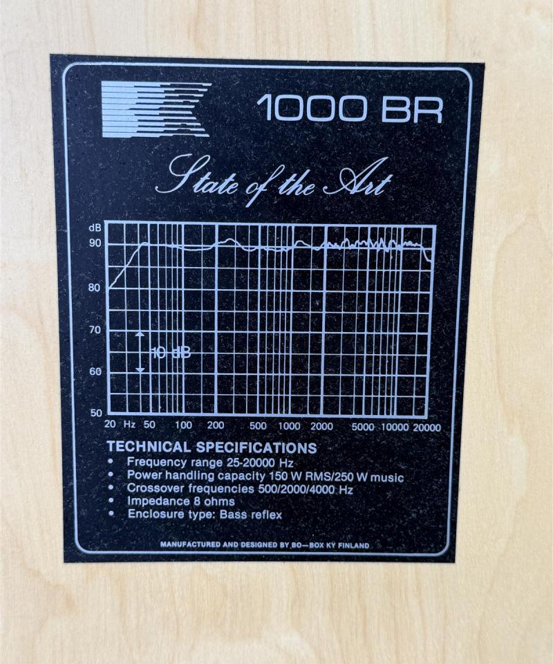 BK 1000 BR kaiuttimet (2kpl)
