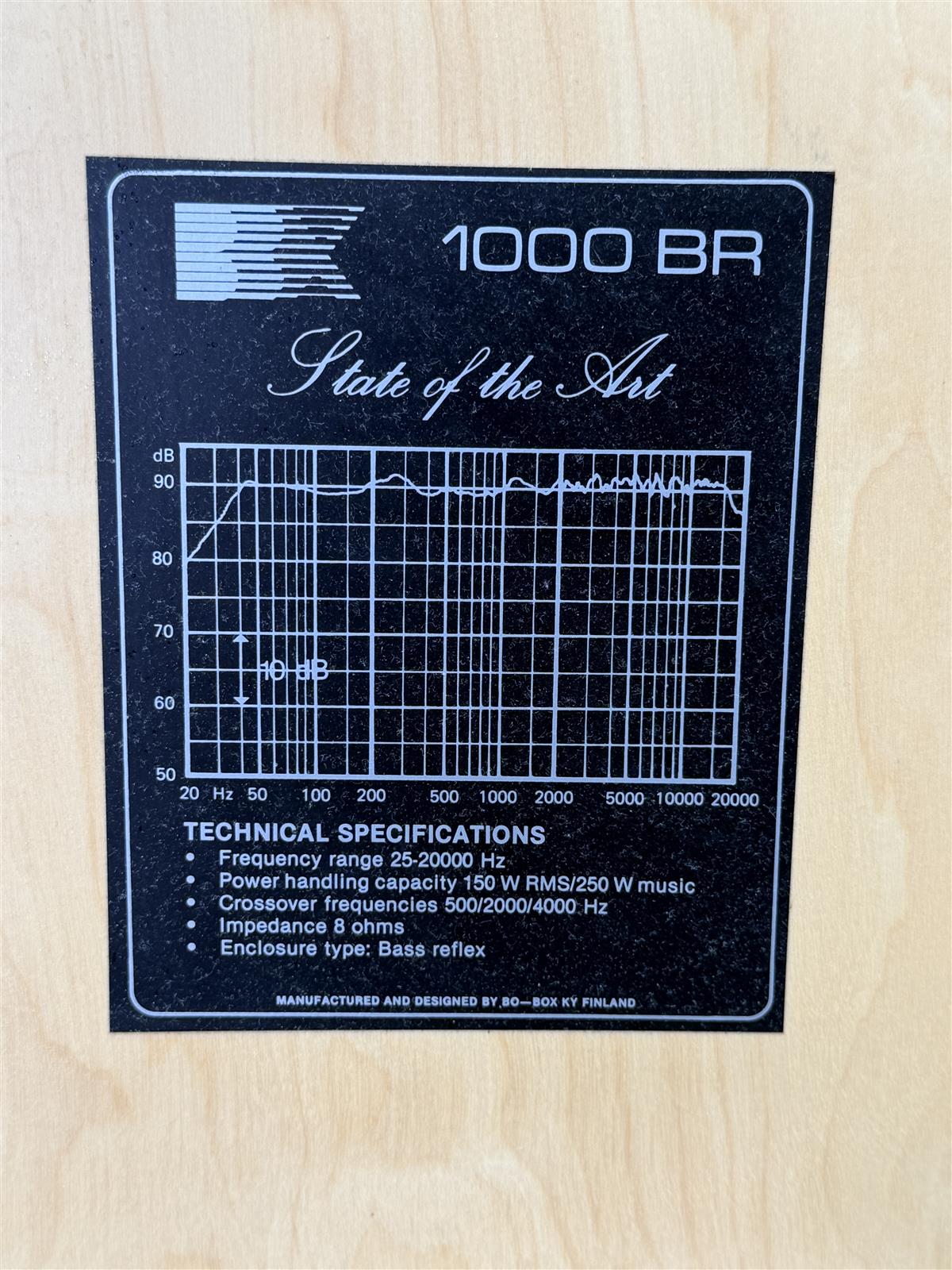 BK 1000 BR kaiuttimet (2kpl)
