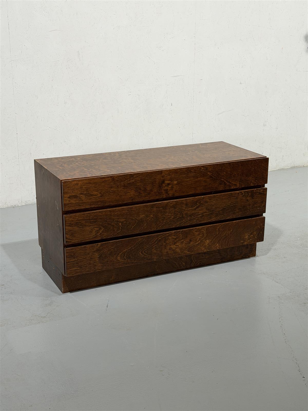 Asko Vintage lipasto ruskea, 3 tasoa