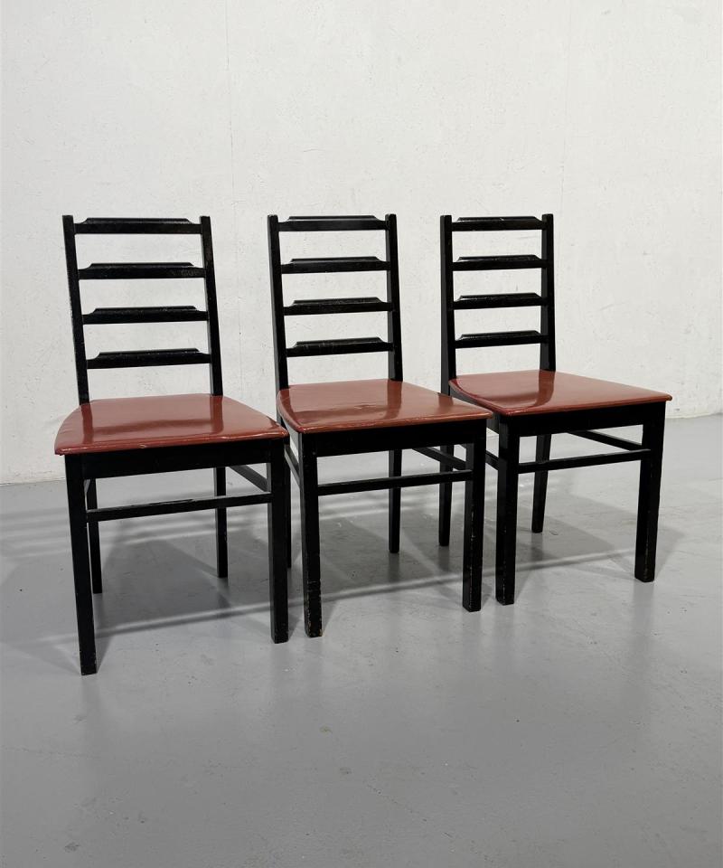 Vintage tuolit (3kpl) vinyyli-istuin
