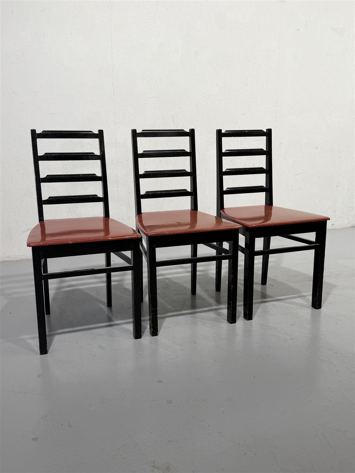 Vintage tuolit (3kpl) vinyyli-istuin