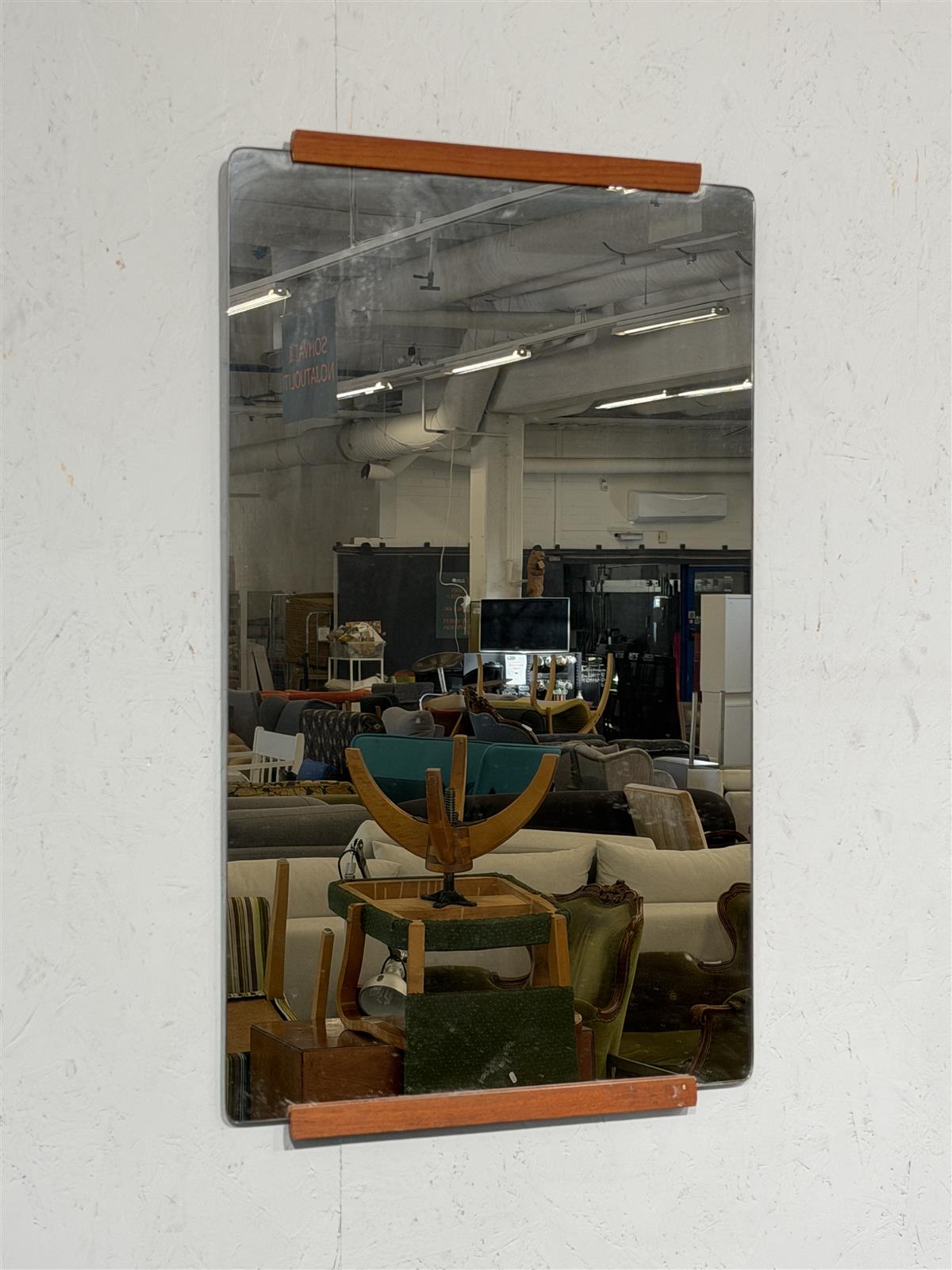 Vintage peili teak-kehyksellä