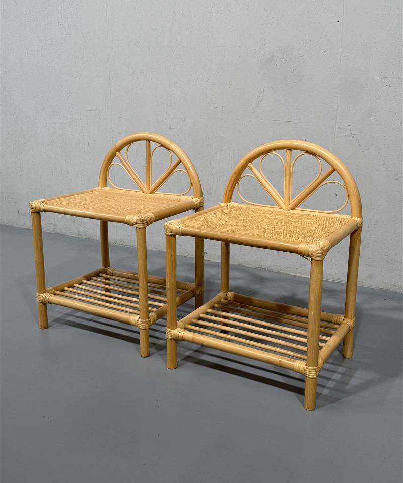 Rottinkiset yöpöydät (2kpl)