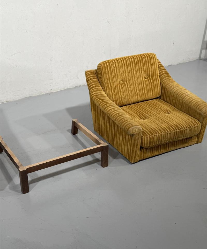 Vintage Asko nojatuolit (2kpl) keltainen