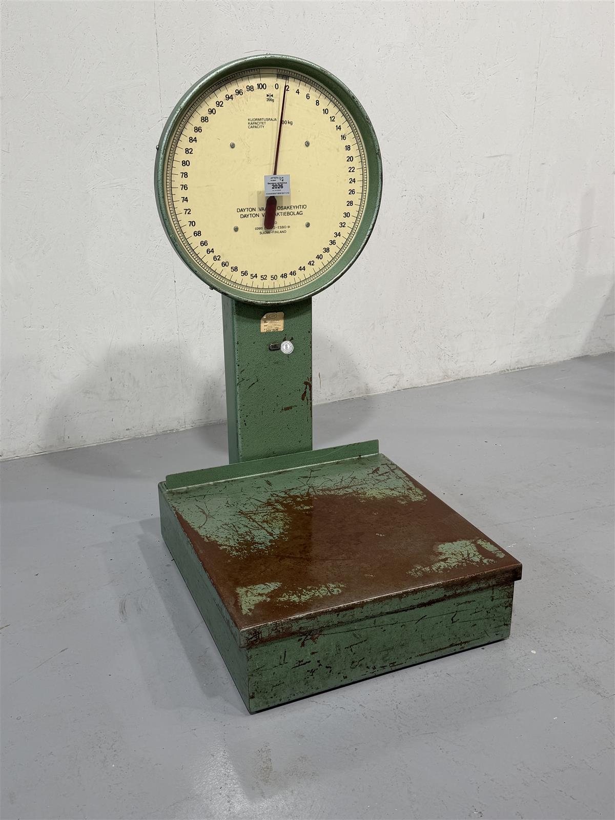 Dayton vintage teollisuusvaaka 100kg