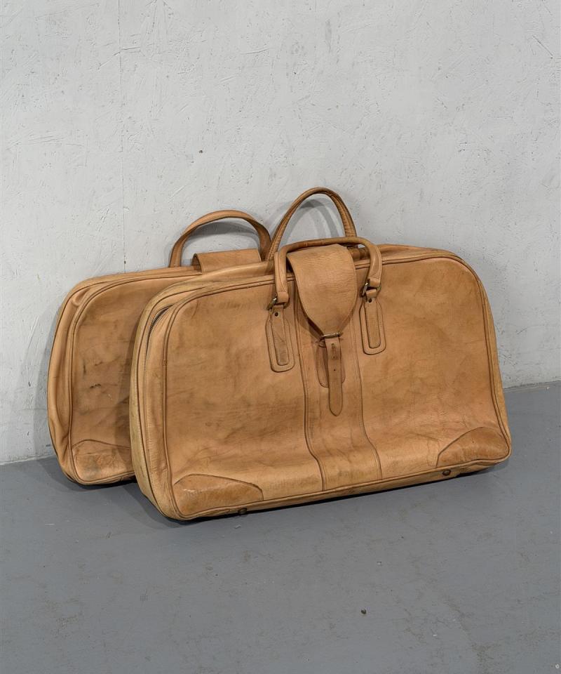 Vintage nahka matkalaukku (2kpl)