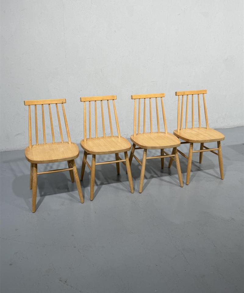 Vintage pinnatuolit (4kpl) puu