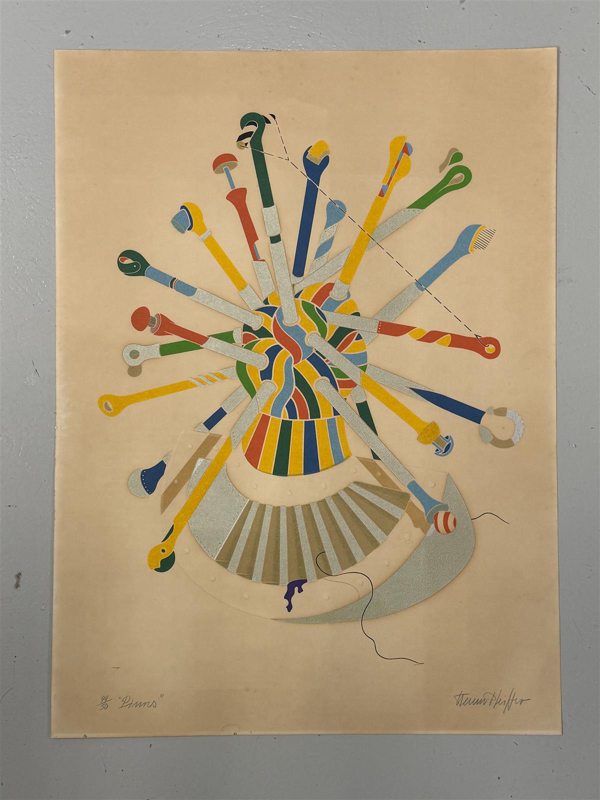 Taulu litografia "Pinns" Werner Pfeiffer