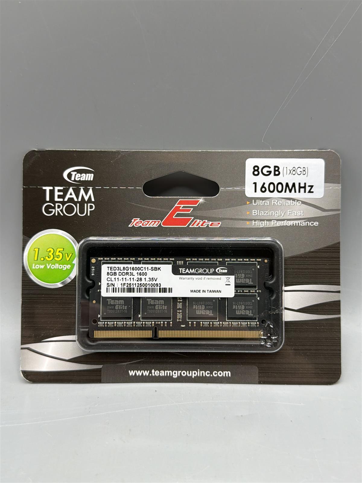 Team Group Elite 8GB DDR3L 1600MHz muistikampa (3kpl)