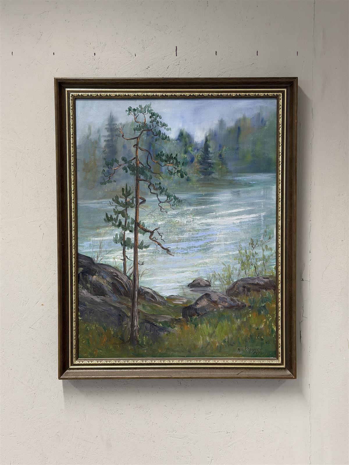 Taulu öljyväri maisema Mia Koponen 1979