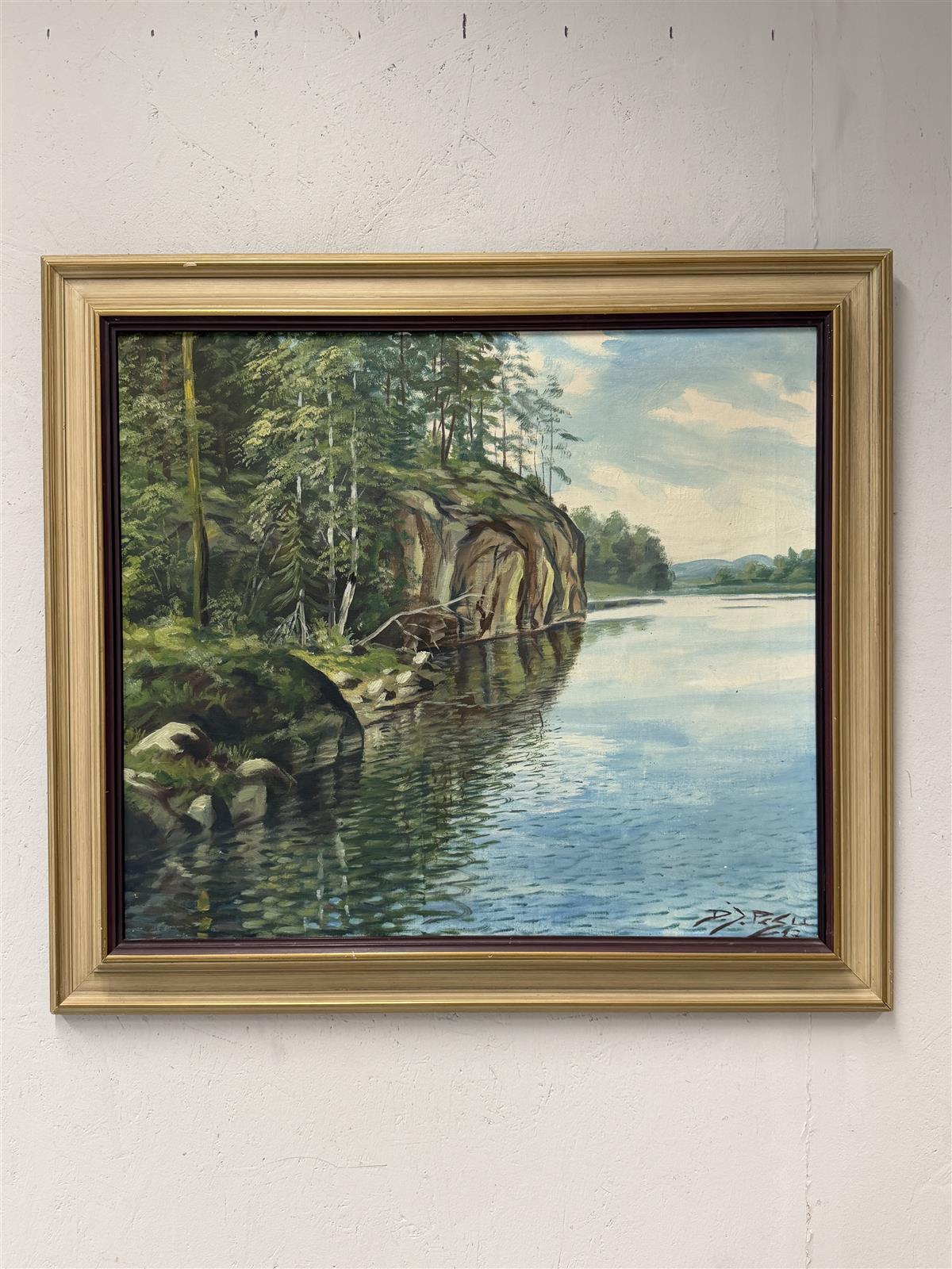 Taulu öljyväri maisema Daniel Johannes Pesu